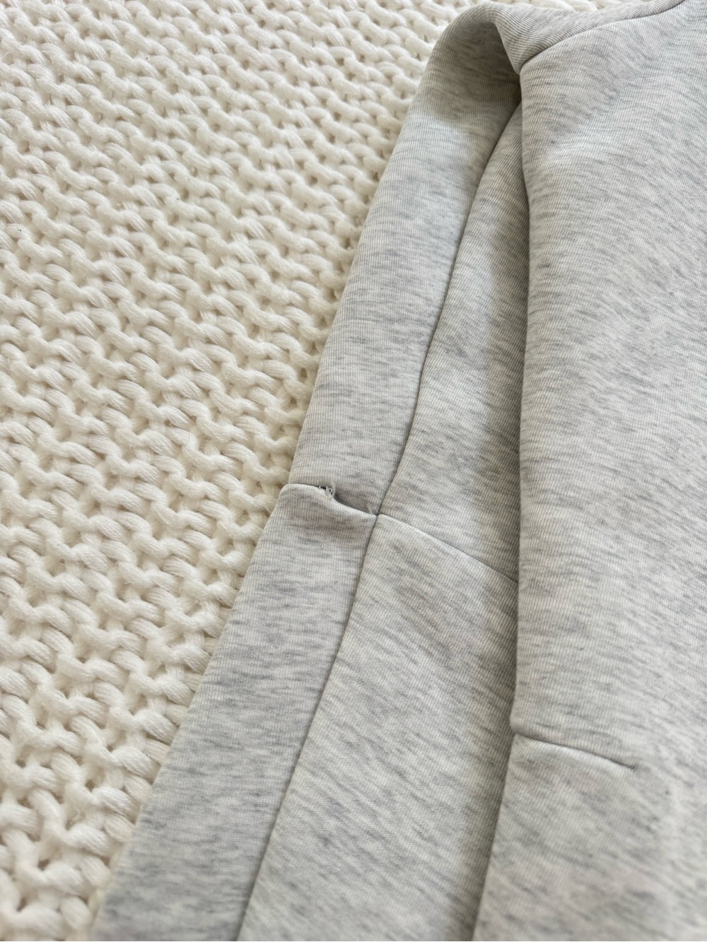 Nike Light Gray Fleece Joggers with Black Swoosh And Accents - Picture 4 of 7